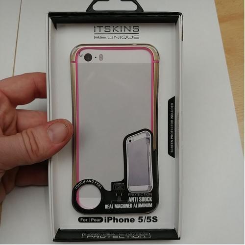 Bumper Itskins Toxik Or Et Rose Pour Iphone 5 5s Se Avec Films Avant Arriere