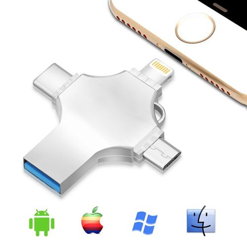 Clé USB OTG iphone 5 5s 6 6s plus 7 8 MICRO USB TYPE C CAPACITE 16GB