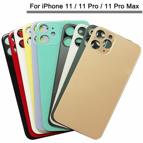 Vitre Arrière Iphone 11 Pro Max Avec Logo Et Adhesif De Couleur Gris Sideral