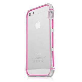 Bumper Itskins Toxik Silver Et Rose Pour Iphone 5 5s Se Avec Films Avant Arriere