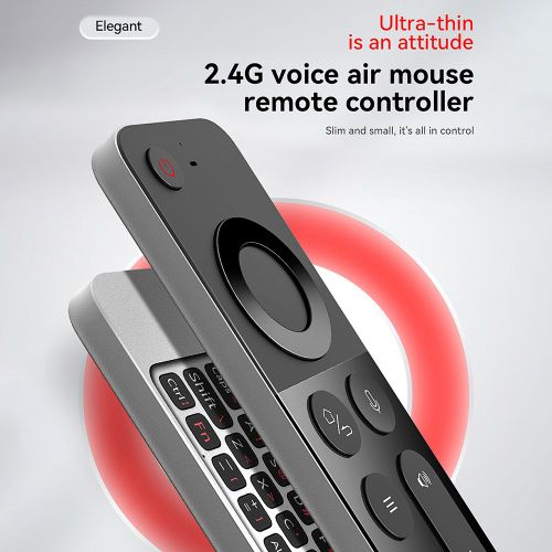 Clavier W3 2.4G Air Mouse de remplacement pour Android TV Box Gyroscope télécommande vocale PC ordinateur IR contrôleur d'apprentissage dernière version