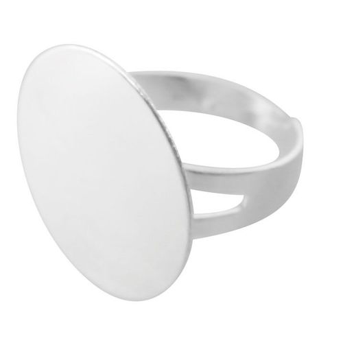 Bague Plateau 20 Mm Argent