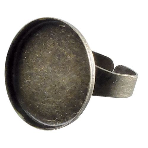 Bague Ronde Creuse 20 Mm Dia Bronze