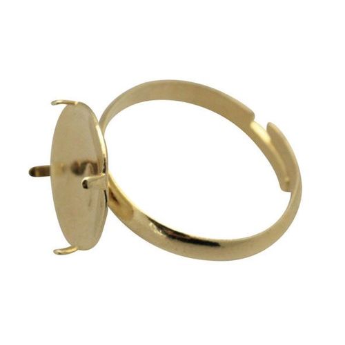 Sachet De 3 Montures De Bague Picot Doree