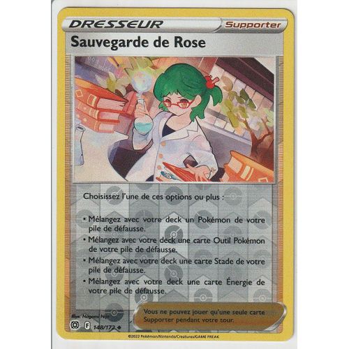 Carte Pokemon - Sauvegarde De Rose - 148/172 - Reverse - Épée Et Bouclier 9 - Stars Etincelantes - Eb9 - Vf