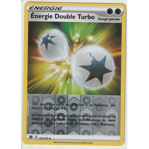 Carte Pokemon - Energie Double Turbo - 151/172 - Reverse - Épée Et Bouclier 9 - Stars Etincelantes - Eb9 - Vf