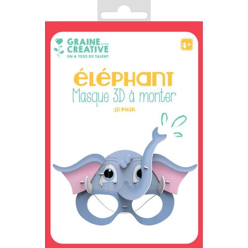 Masque 3d En Carton Mousse Elephant
