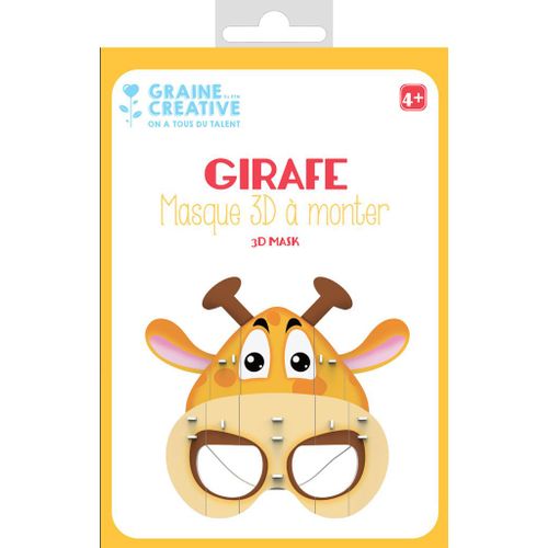 Masque 3d En Carton Mousse Girafe