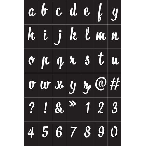Pochoir Adhesif Alphabet Moderne 120x180