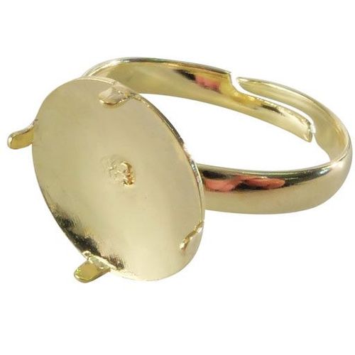 Sachet De 10 Montures De Bague Picot Doree
