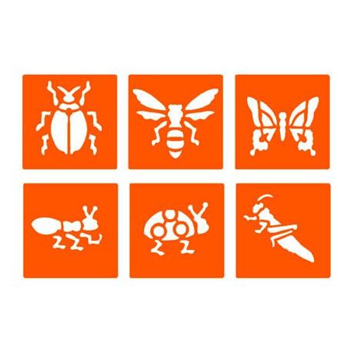 Pochoirs Enfant Les Insectes 6 Pièces