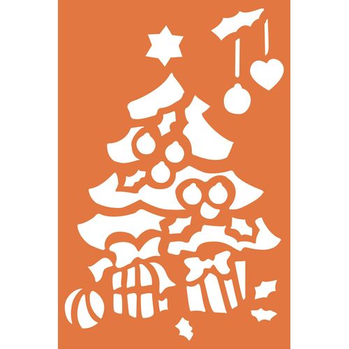 Pochoir Geant Pere Noel Et Sapin