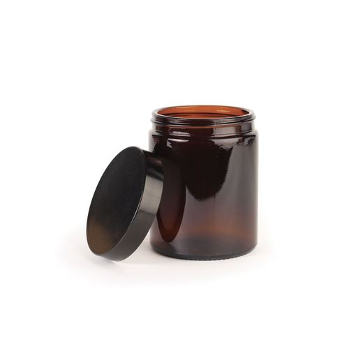 Pommadier 180 Ml Verre Ambre + Couvercle