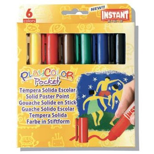 Boite De 6 Sticks Gouache Solide Pocket Basic