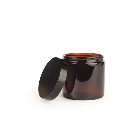Pommadier 500 Ml Verre Ambré + Couvercle