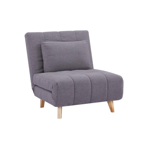 Fauteuil Convertible En Tissu Gris Strevi