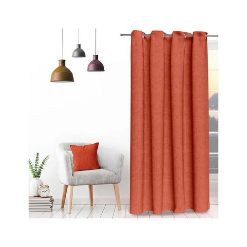 Rideau Oeillets En Velours Velvet Terracotta, Par Soleil D'ocre