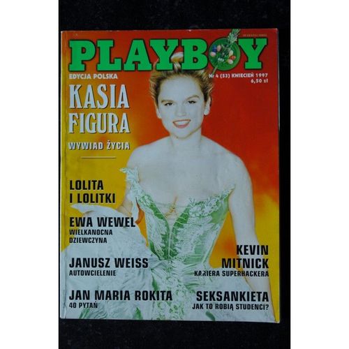 Playboy Edycja Polska 1997 N° 4 Kasia Figura - Ewa Wewel - Janus Weiss - J Maria Rokita - Kevin Mitnick - Seksankieta