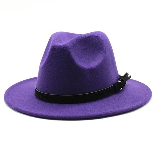 Gangster Trilby-Chapeau Fedora En Feutre Pour Homme Et Femme,Casquettes De Jazz À Large Bord,Chapeau De Mariage En Laine,Blanc,Européen Et Américain,56 Cm,58 Cm,61cm