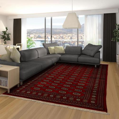 Authentique Tapis D'orient Entièrement Noué À La Main Boukhara 3 1a2t En Laine