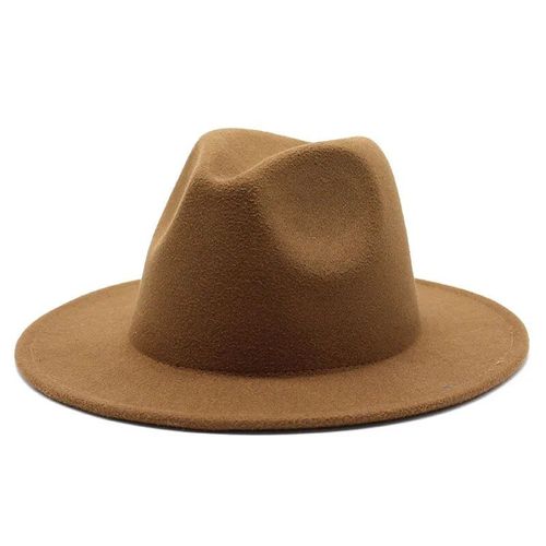 Chapeaux Fedoras À Grand Bord Pour Femmes,Style Britannique,Vintage,Chapeaux D'église,Dame,Casquette Dn À Bord Plat,Automne,Hiver