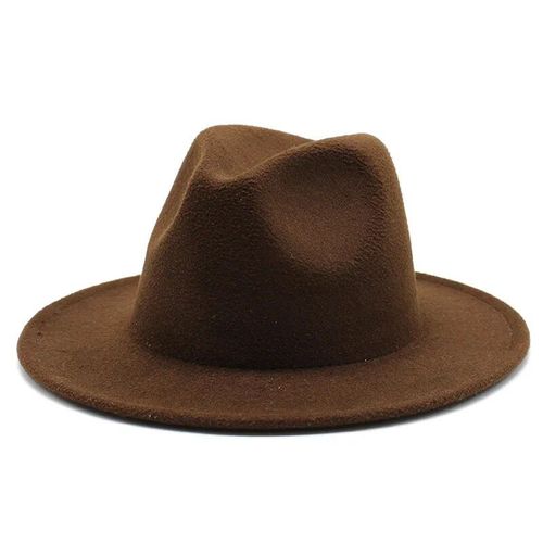 Chapeaux Fedoras À Grand Bord Pour Femmes,Style Britannique,Vintage,Chapeaux D'église,Dame,Casquette Dn À Bord Plat,Automne,Hiver