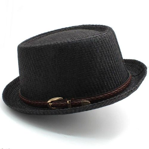 Chapeau De Paille Classique Pour Hommes Et Femmes,Fedora,Chapeau De Soleil,Casquettes Trilby,Canotier D'été,Plage,Voyage En Plein Air,Fête,Taille Us 7 1/4 Uk L