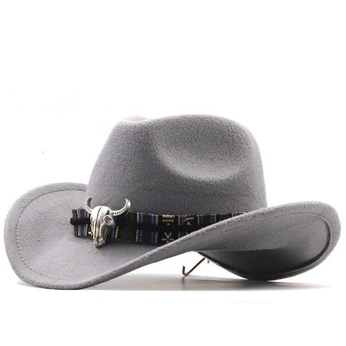 Chapeau De Cowboy Occidental Vintage Pour Hommes,Casquette De Jazz À Large Bord Avec Ceinture En Cuir,Casquette Sombrero,Quatre Saisons