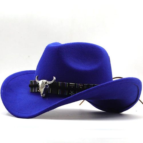 Chapeau De Cowboy Occidental Vintage Pour Hommes,Casquette De Jazz À Large Bord Avec Ceinture En Cuir,Casquette Sombrero,Quatre Saisons