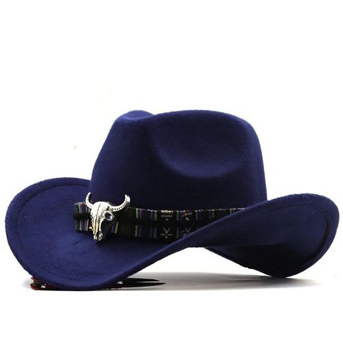 Chapeau De Cowboy Occidental Vintage Pour Hommes,Casquette De Jazz À Large Bord Avec Ceinture En Cuir,Casquette Sombrero,Quatre Saisons