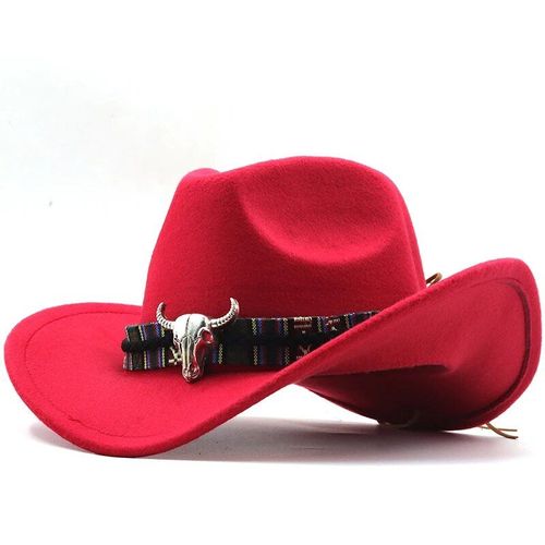 Chapeau De Cowboy Occidental Vintage Pour Hommes,Casquette De Jazz À Large Bord Avec Ceinture En Cuir,Casquette Sombrero,Quatre Saisons