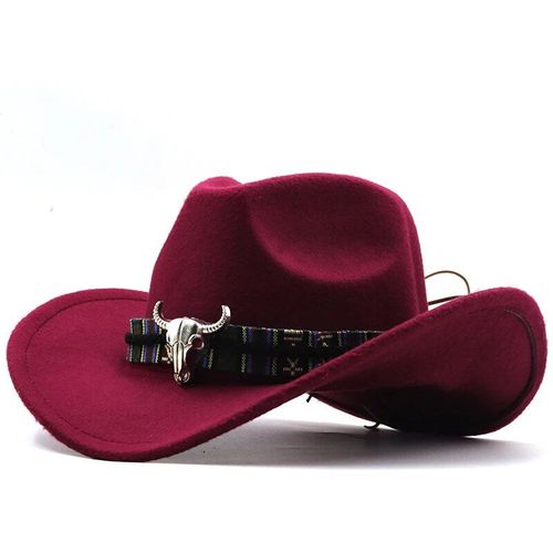 Chapeau De Cowboy Occidental Vintage Pour Hommes,Casquette De Jazz À Large Bord Avec Ceinture En Cuir,Casquette Sombrero,Quatre Saisons