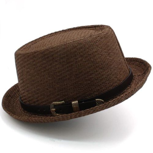 Chapeau De Paille Classique Pour Hommes Et Femmes,Fedora,Chapeau De Soleil,Casquettes Trilby,Canotier D'été,Plage,Voyage En Plein Air,Fête,Taille Us 7 1/4 Uk L
