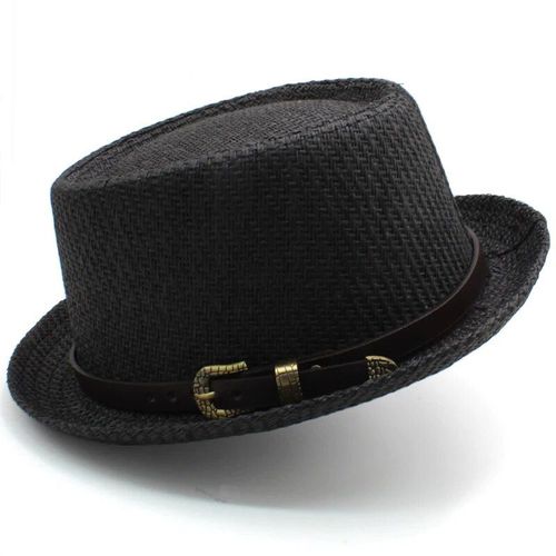 Chapeau De Paille Classique Pour Hommes Et Femmes,Fedora,Chapeau De Soleil,Casquettes Trilby,Canotier D'été,Plage,Voyage En Plein Air,Fête,Taille Us 7 1/4 Uk L