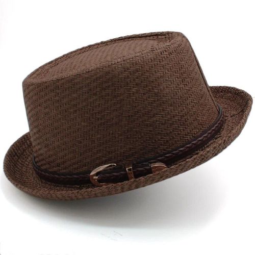Chapeau De Paille Classique Pour Hommes Et Femmes,Fedora,Chapeau De Soleil,Casquettes Trilby,Canotier D'été,Plage,Voyage En Plein Air,Fête,Taille Us 7 1/4 Uk L