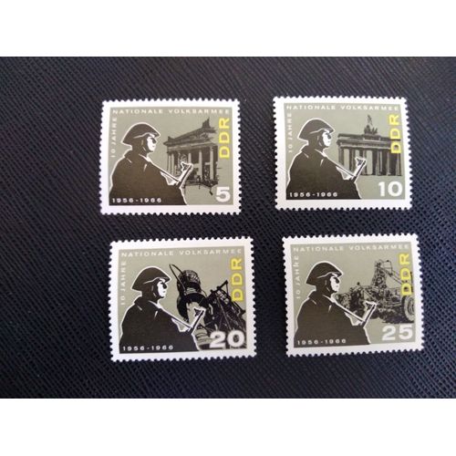Timbre Allemagne / Rda Yt 860 A 863 Séries: Armée Populaire Nationale 1966 ( 090306 )