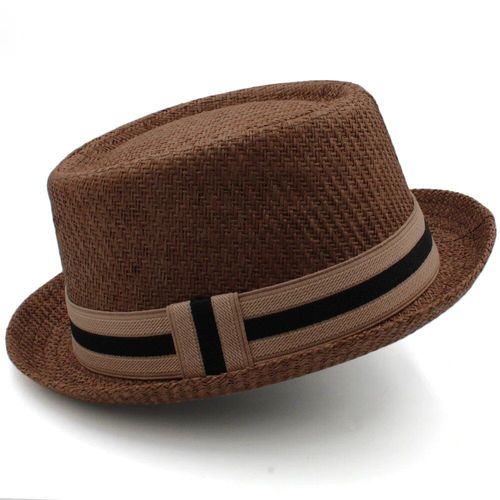 Chapeau De Paille Classique Pour Hommes Et Femmes,Fedora,Chapeau De Soleil,Casquettes Trilby,Canotier D'été,Plage,Voyage En Plein Air,Fête,Taille Us 7 1/4 Uk L