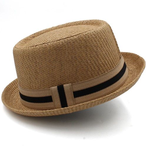 Chapeau De Paille Classique Pour Hommes Et Femmes,Fedora,Chapeau De Soleil,Casquettes Trilby,Canotier D'été,Plage,Voyage En Plein Air,Fête,Taille Us 7 1/4 Uk L