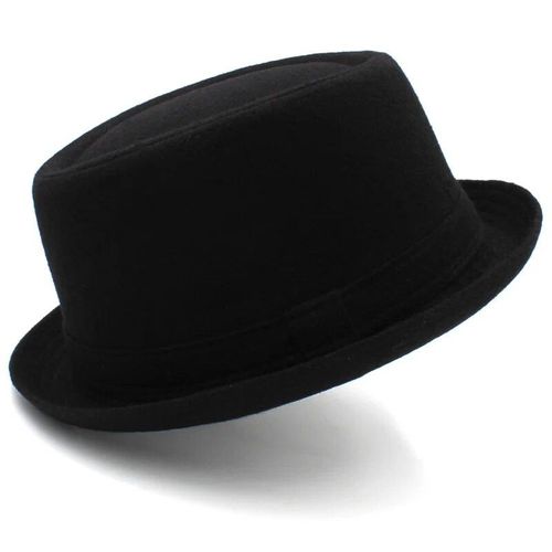 Chapeau Melon En Cuir De Lapin Pour Hommes Et Femmes,Casquette Narnoire,Fedora Heisenberg,Mr White Porkhelicopter Pork Pie,Grande Taille,58-60cm