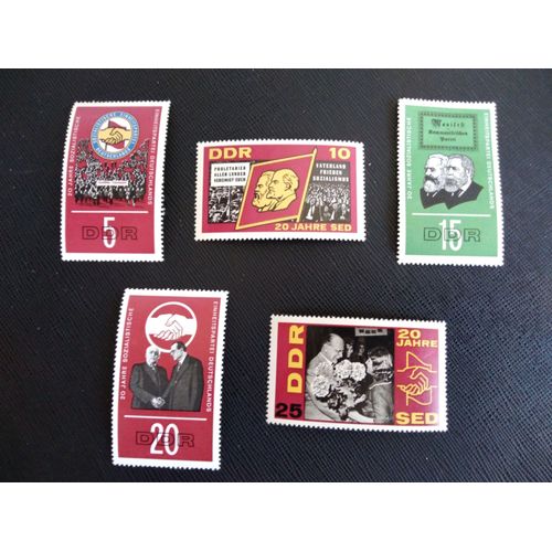 Timbre Allemagne / Rda Yt 870 A 874 Séries: 20 Ans Sed 1966 ( 090306 )
