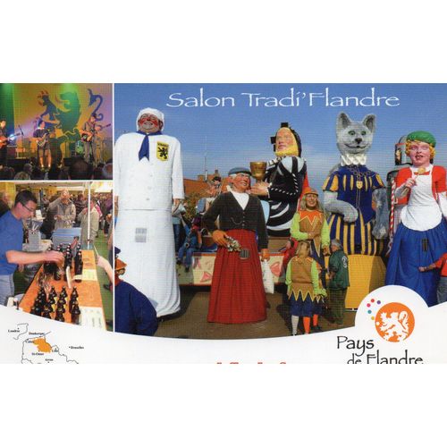 Carte Postale Theme Geants De Flandre - Salon Tradi Flandre- Non Ecrite