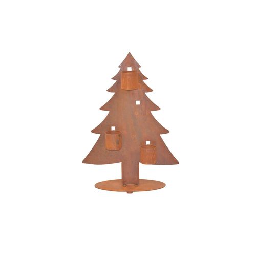 Jardinières Porte-Fleurs Forme Sapin Avec Trois Supports De Suspension En Métal Rouillé 05_0000623