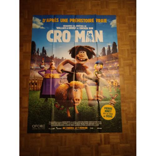 Cro Man Early Man Affiche Originale De Cinéma Un Film De Nick Park Avec Les Voix De Pierre Niney, Kaycie Chase, Eddie Redmayne 160*120 2018