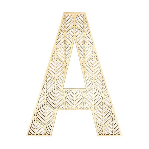 Lettre A En Bois Alphabet Géant Ajouré 24 Cm