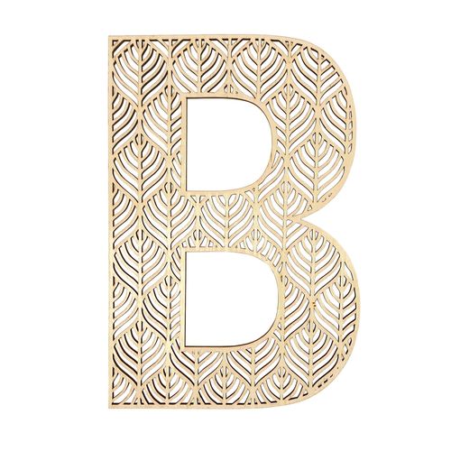 Lettre B En Bois Alphabet Géant Ajouré 24 Cm