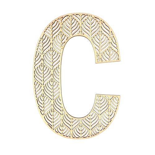 Lettre C En Bois Alphabet Géant Ajouré 24 Cm