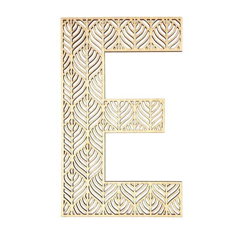 Lettre E En Bois Alphabet Géant Ajouré 24 Cm