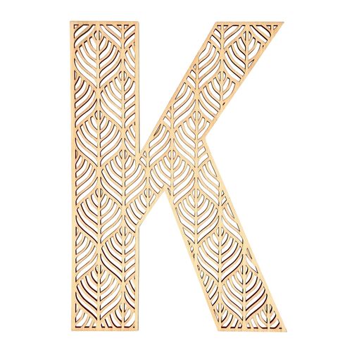 Lettre K En Bois Alphabet Géant Ajouré 24 Cm