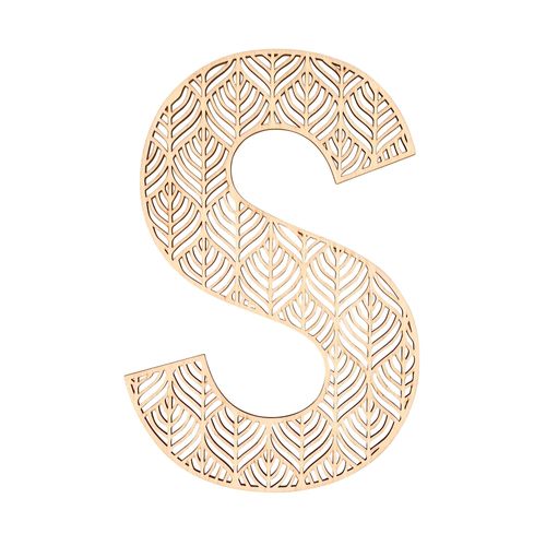 Lettre S En Bois Alphabet Géant Ajouré 24 Cm