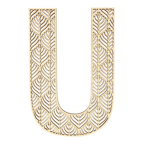 Lettre U En Bois Alphabet Géant Ajouré 24 Cm